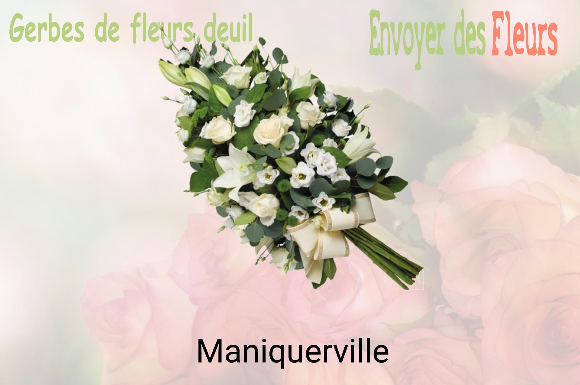 Gerbe de fleurs de deuil livrée à Maniquerville